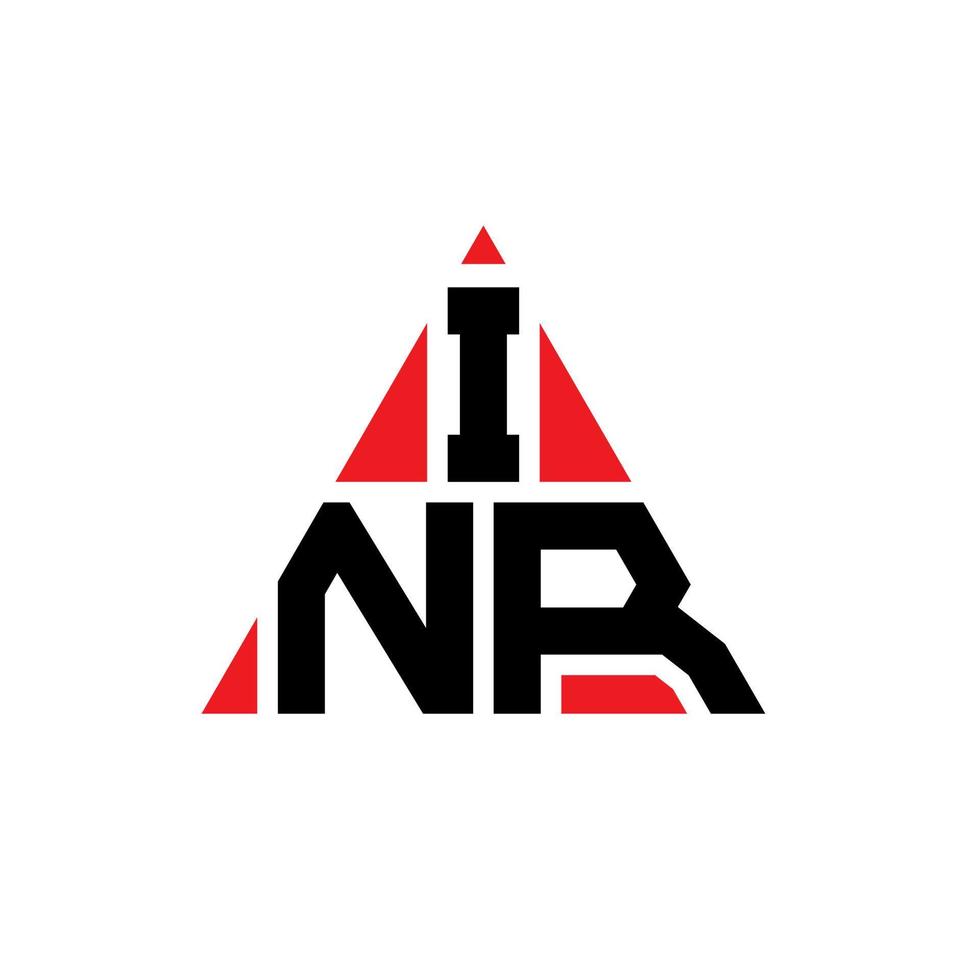 inr Dreiecksbuchstaben-Logo-Design mit Dreiecksform. INR-Dreieck-Logo-Design-Monogramm. INR-Dreieck-Vektor-Logo-Vorlage mit roter Farbe. inr dreieckiges Logo einfaches, elegantes und luxuriöses Logo. vektor