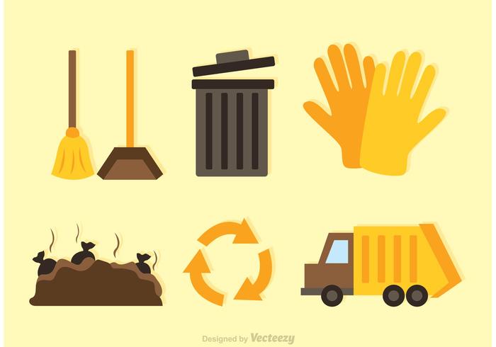 Recycling flache Icons vektor