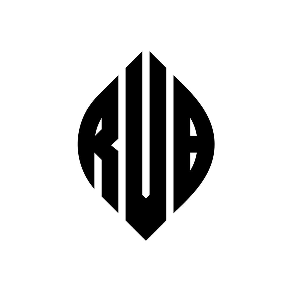 rvb-Kreisbuchstaben-Logo-Design mit Kreis- und Ellipsenform. rvb ellipsenbuchstaben mit typografischem stil. Die drei Initialen bilden ein Kreislogo. rvb-Kreis-Emblem abstrakter Monogramm-Buchstaben-Markierungsvektor. vektor