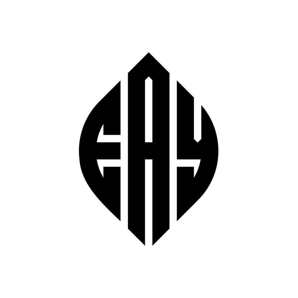 Eay Circle Letter Logo Design mit Kreis- und Ellipsenform. Einfache Ellipsenbuchstaben mit typografischem Stil. Die drei Initialen bilden ein Kreislogo. Eay Circle Emblem abstrakter Monogramm-Buchstabenmarkierungsvektor. vektor