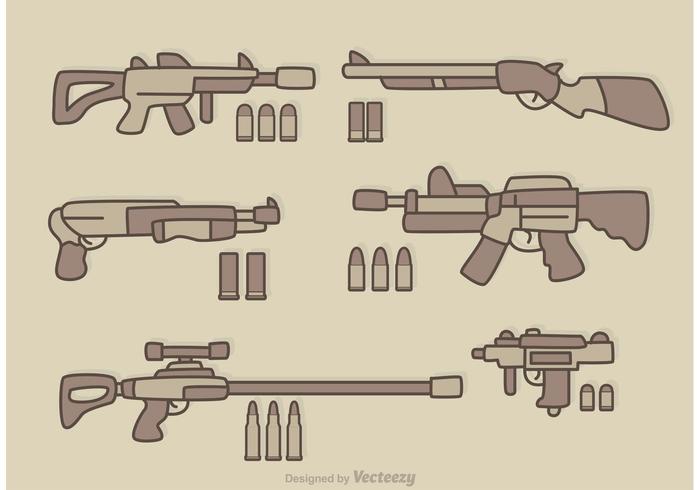Waffen Cartoon Vektor
