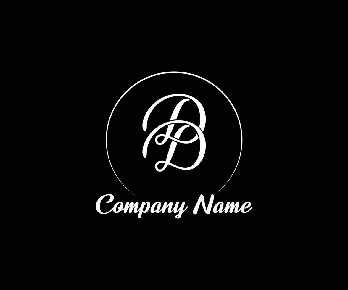 Monogramm-Logo mit dem Buchstaben dd. kreatives Typografie-Logo für Unternehmen oder Unternehmen vektor