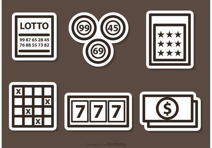 Skisserade Lotto Vector ikoner