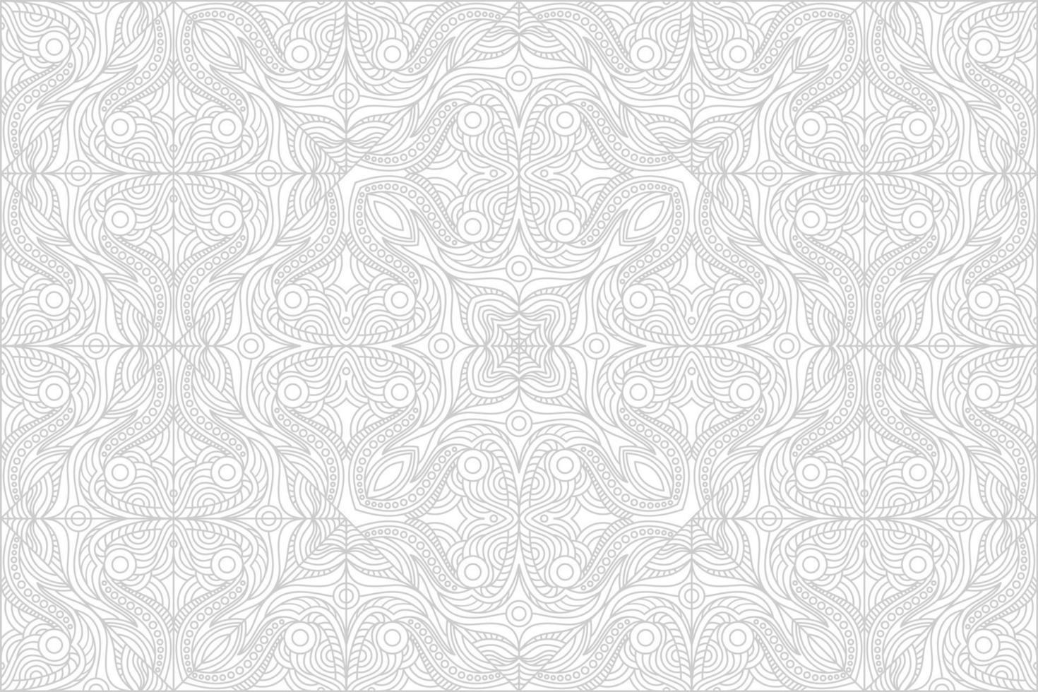 weiße Linie Mandala-Hintergrund vektor