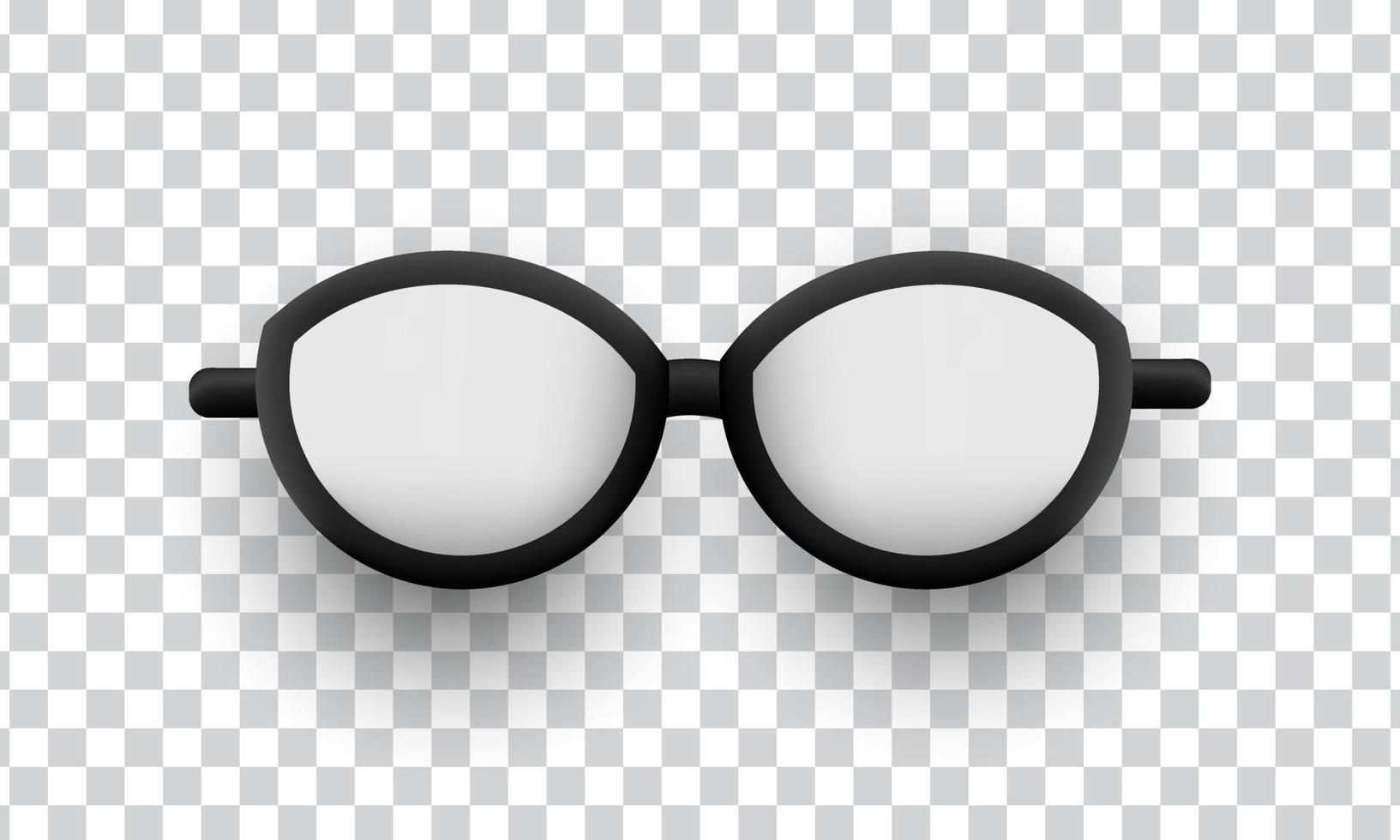 unika 3d svarta glasögon ikon vektor design isolerad på
