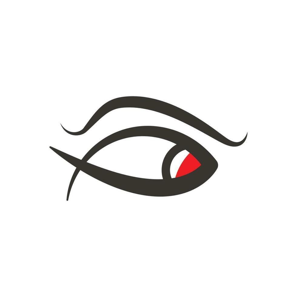 Fisheye-Logo-Illustration, Food-Konzept, Restaurant. Vektordesign für Websites, Apps. vektor