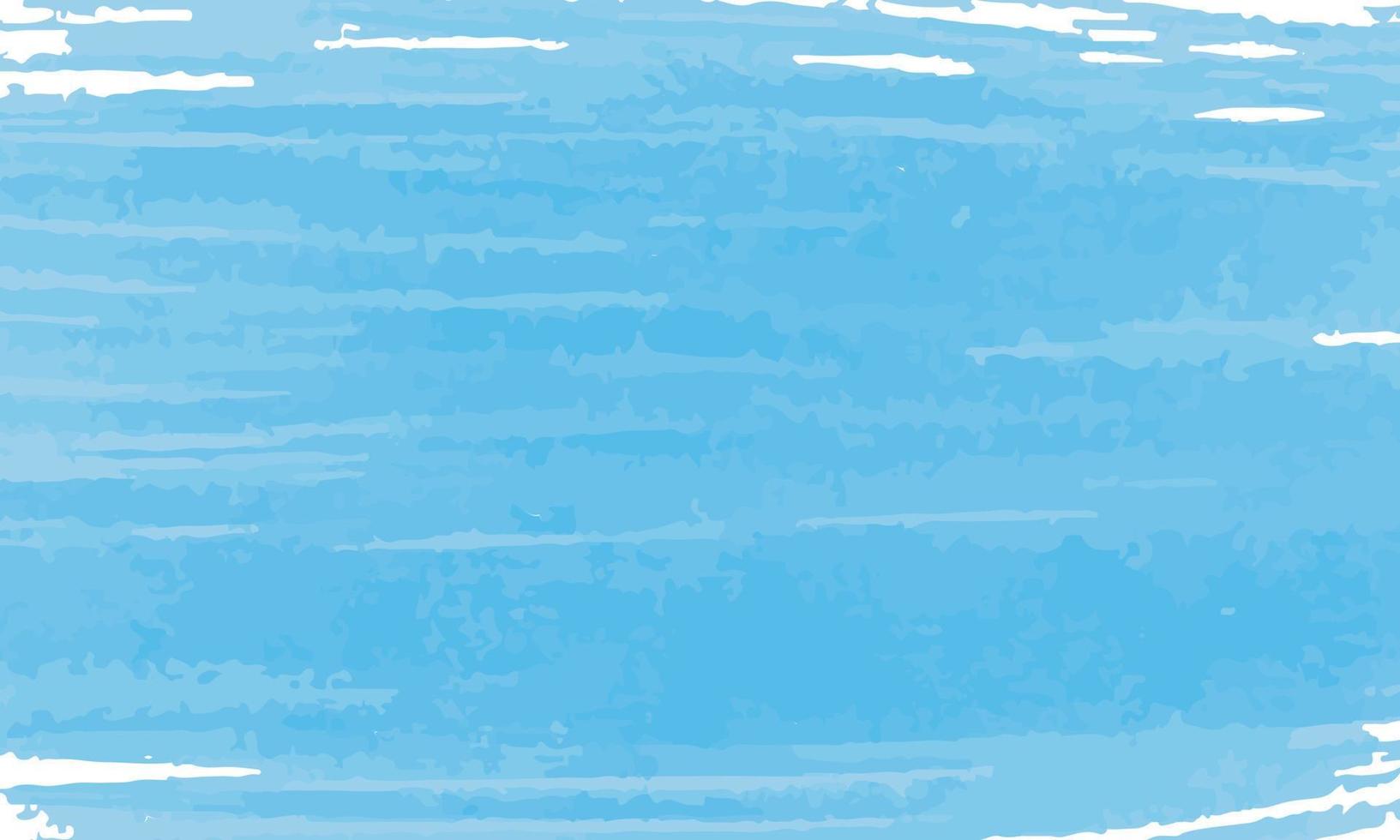 aquarell blauer hintergrund handzeichnung abstraktes muster gemalt helle farbe papier oder holz große pinselstriche thema meer, himmel, ferien, sommervektor vektor