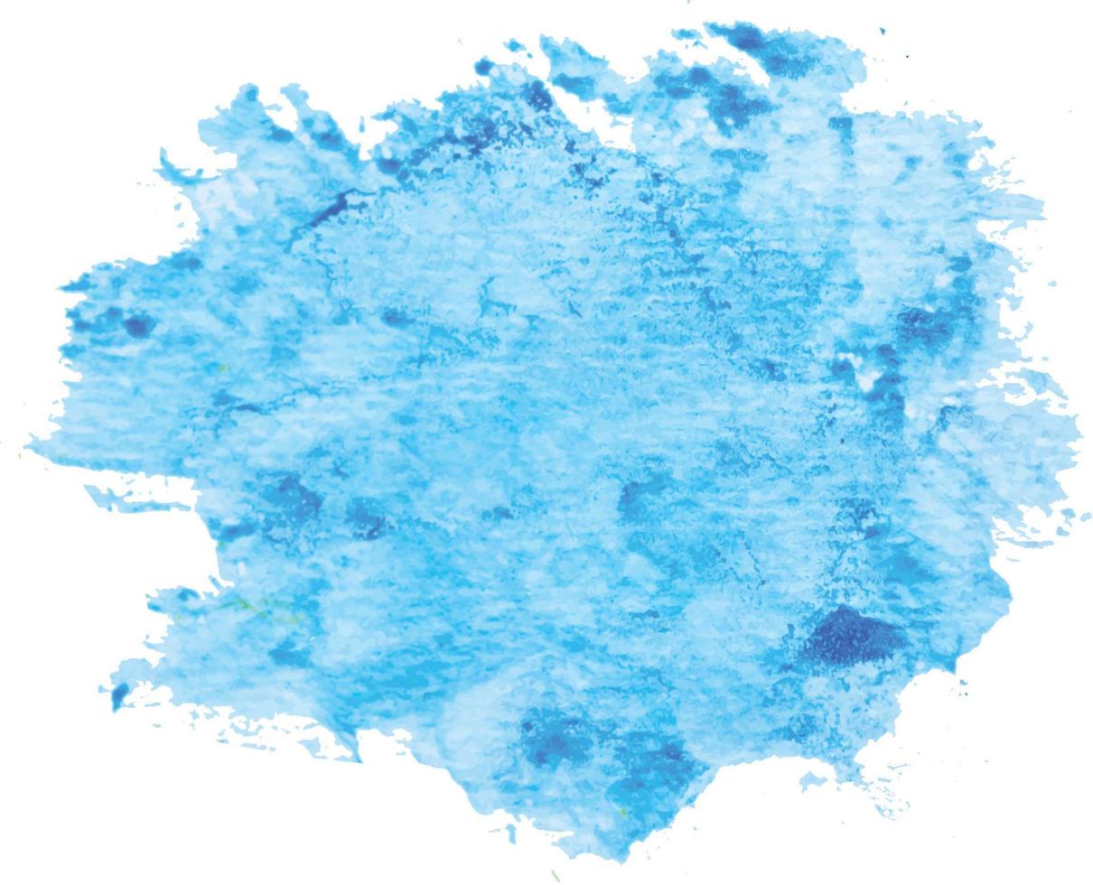 blauer Farbvektor handgezeichneter Aquarell-Flüssigkeitsfleck. abstrakte aqua flecken kritzeln tropfenelement illustrationstapete vektor