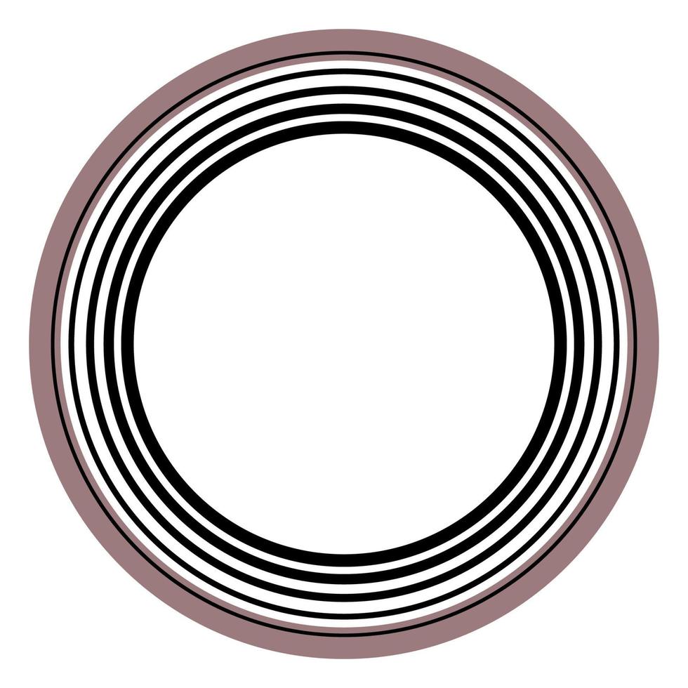 rund cirkel logotyp grafisk symbol. rund abstrakt minimalistisk formmönster för t-shirttryck, tapetdekoration, logotyp. vektor