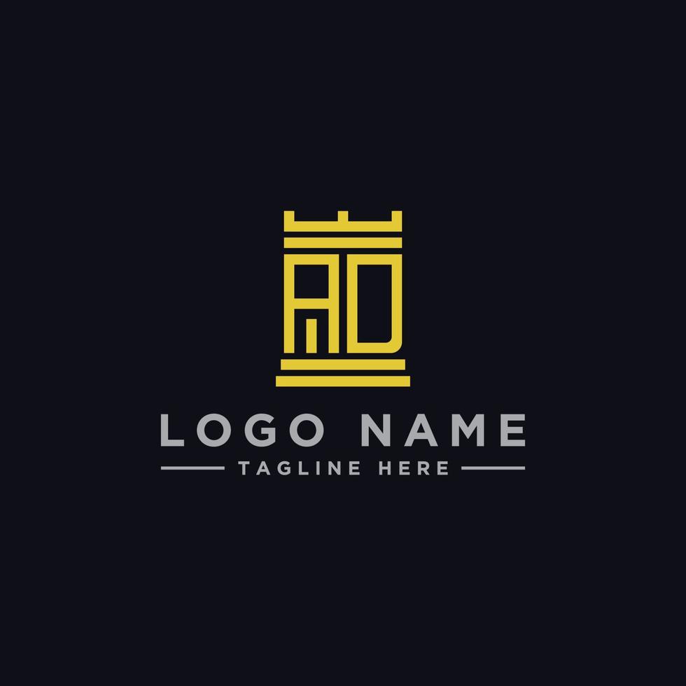 Anzeige Buchstaben Anfangssymbole Monogramm.- Vektor-Inspiration Logo-Design - Vektor