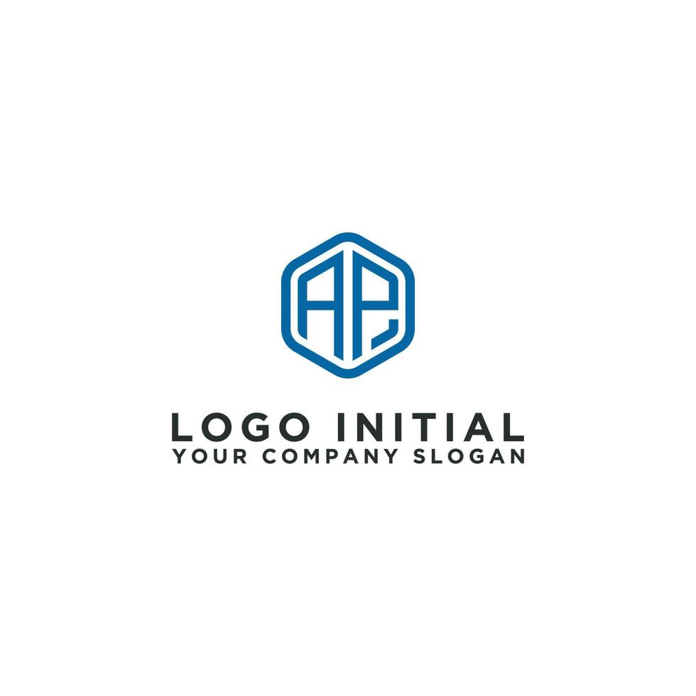 Logo-Design-Inspiration für Unternehmen aus den Anfangsbuchstaben des ap-Logo-Symbols. -Vektor vektor