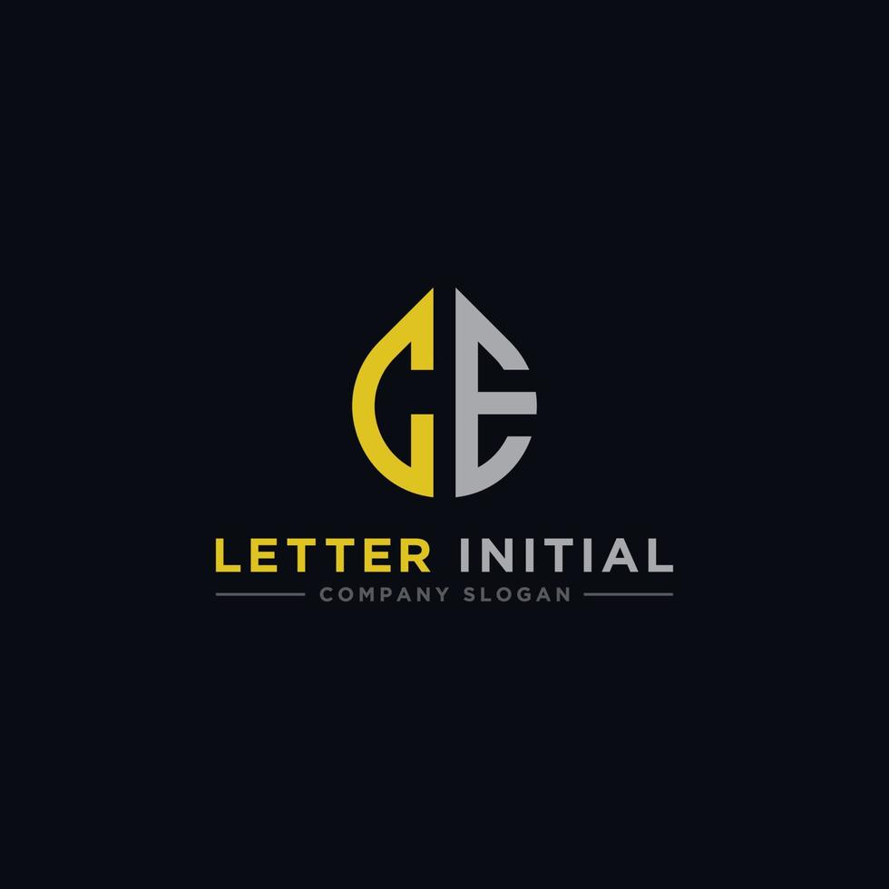 inspirerande logotypdesign för företag från de första bokstäverna i ce-logotypikonen. -vektorer vektor