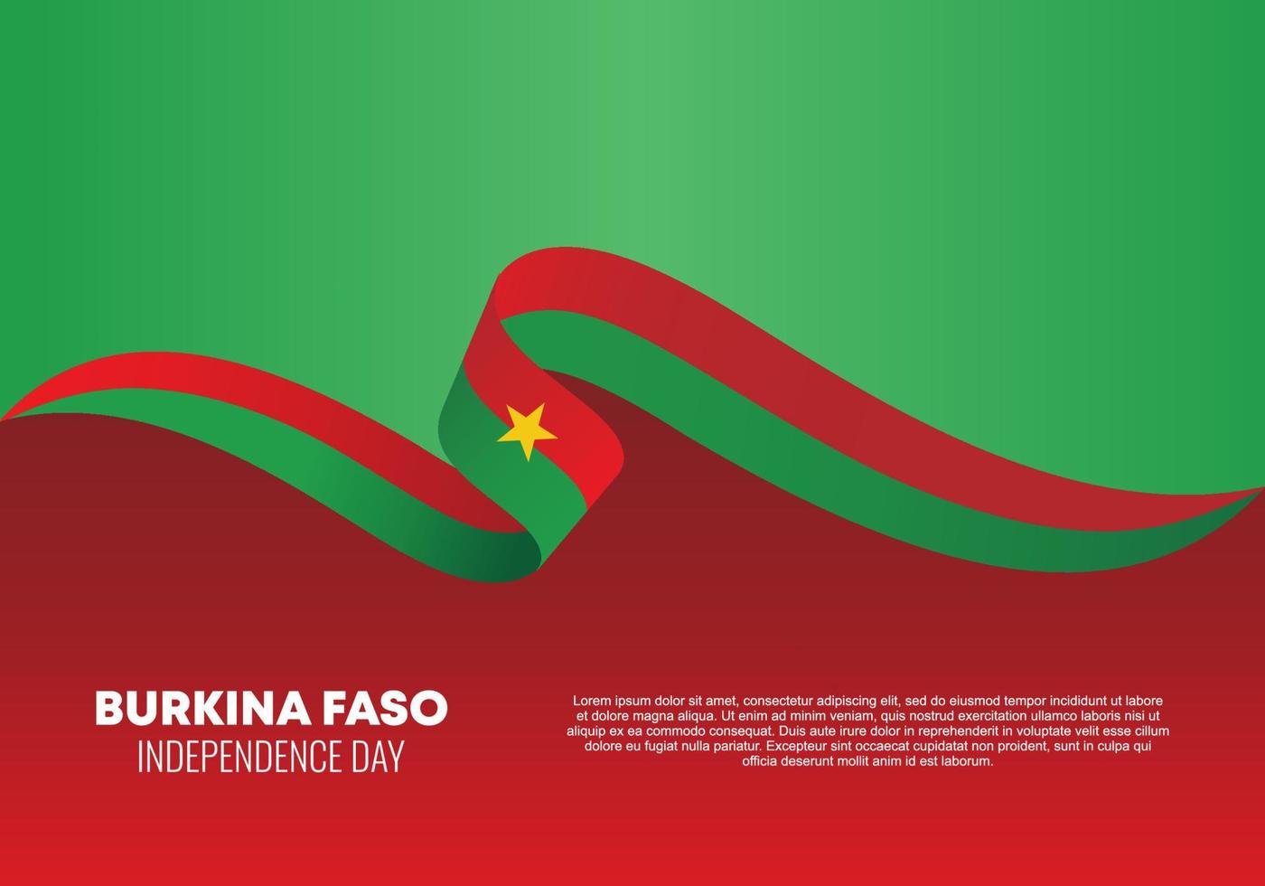 burkina faso nationalfeier zum unabhängigkeitstag am 5. august. vektor