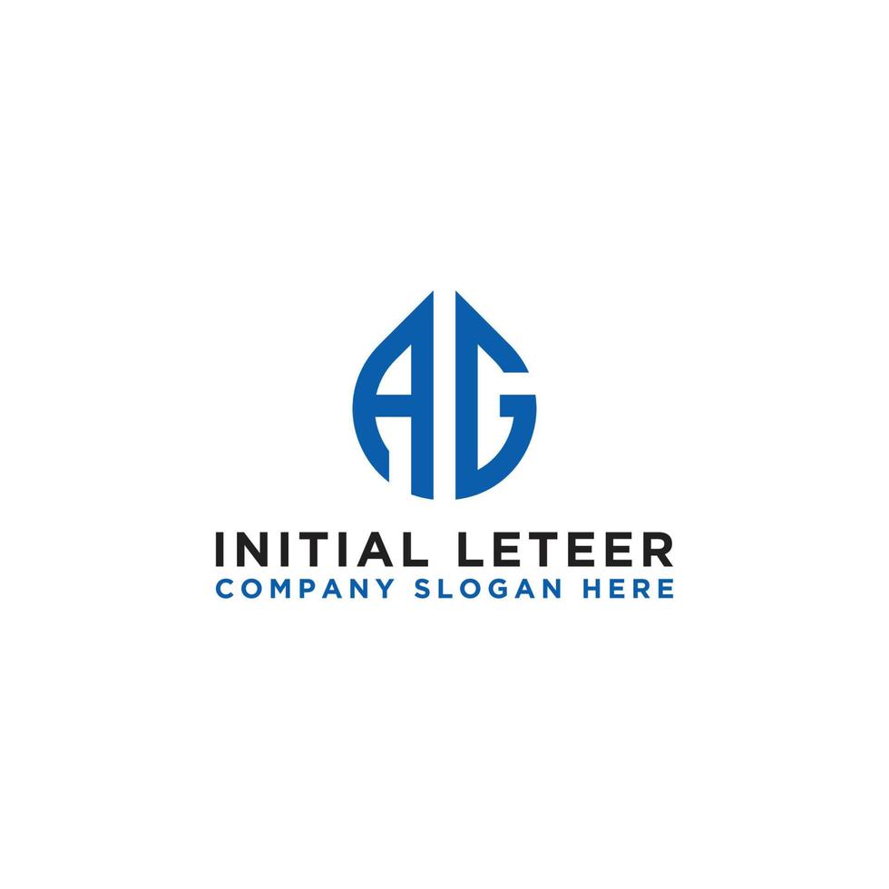 logo-design-inspiration für unternehmen aus den anfangsbuchstaben des ag-logo-symbols. -Vektor vektor