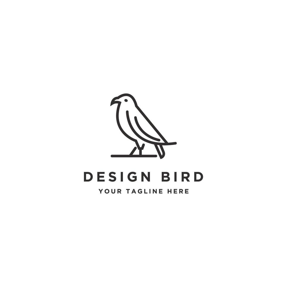 vektor logotyp design fågel ikon mall