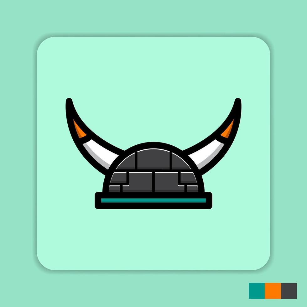 futuristische wikingerhelm-maskottchen-designillustration. sportmannschaft maskottchen logo typ illustration vektor