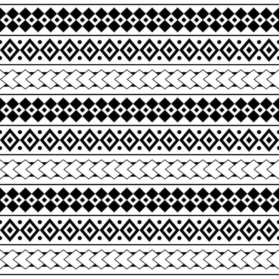 polynesiska maori tribal aztec seamless mönster. bakgrund för tyg, tapeter, kortmall, omslagspapper, matta, textil, omslag. etnisk tatuering stil mönster vektor