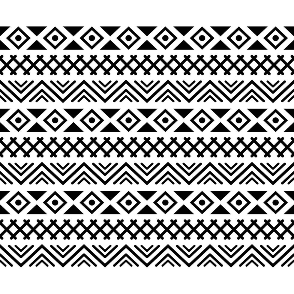 polynesisches aztekisches nahtloses muster des maori-stammes. hintergrund für stoff, tapete, kartenvorlage, verpackungspapier, teppich, textil, abdeckung. Muster im ethnischen Tattoo-Stil vektor