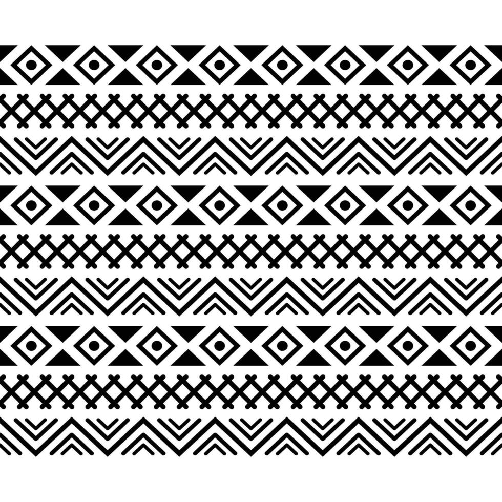 polynesiska maori tribal aztec seamless mönster. bakgrund för tyg, tapeter, kortmall, omslagspapper, matta, textil, omslag. etnisk tatuering stil mönster vektor