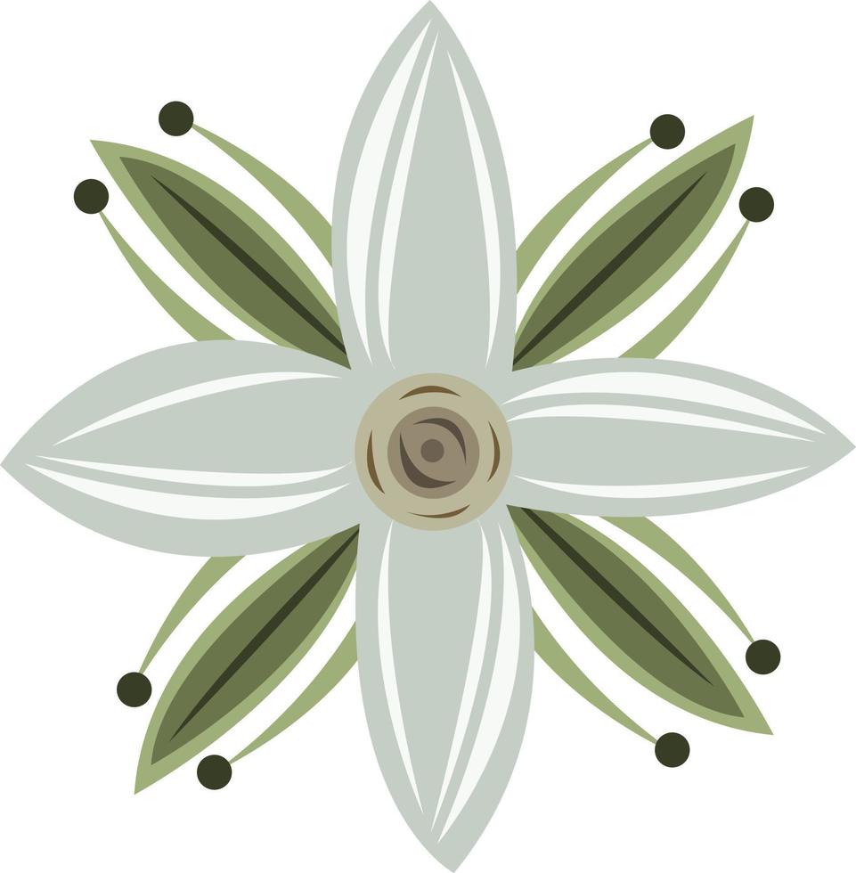 Borretschblumenvektorkunst für Grafikdesign und dekoratives Element vektor