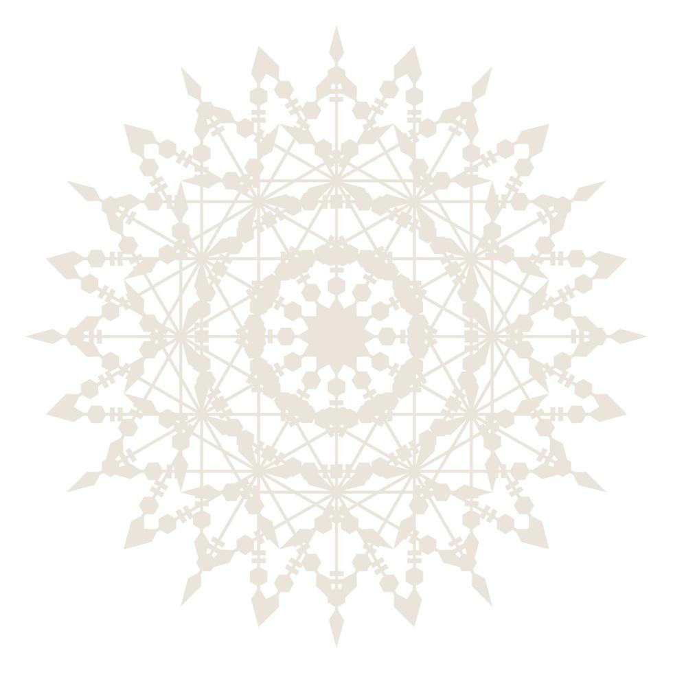 Mandala runder Kreis Spitze Symbol Symbol. abstrakte orientalische Mandala-Vorlage. Yoga-Stil Arabeskenmuster elegantes Elementsymbol vektor