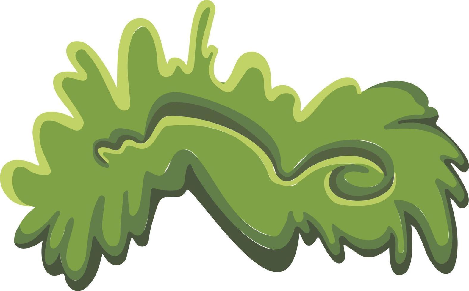 grasgrüne pflanze freihandzeichnen vektor cartoon stil