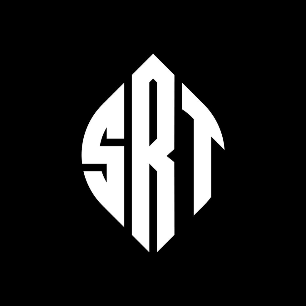 srt-Kreis-Buchstaben-Logo-Design mit Kreis- und Ellipsenform. srt Ellipsenbuchstaben mit typografischem Stil. Die drei Initialen bilden ein Kreislogo. srt-Kreis-Emblem abstrakter Monogramm-Buchstaben-Markierungsvektor. vektor