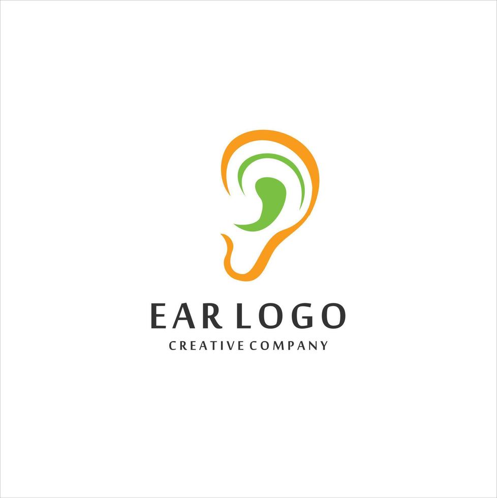 vektor design av moderna öron logotyp ikoner, logotyp design inspiration