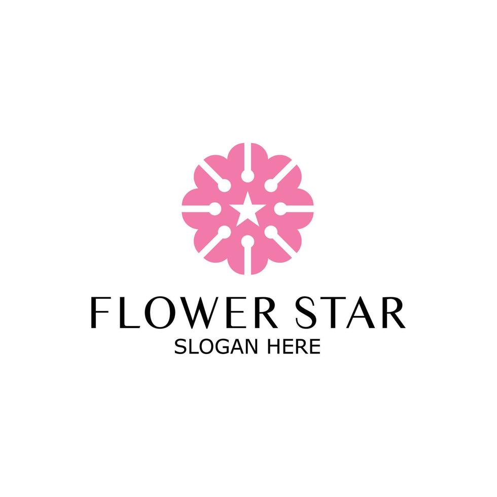 Star Flower Logo Design Infinity-Loop-Vektorvorlage. Luxus-Schmuck-Mode-Logo-Konzept-Symbol vektor