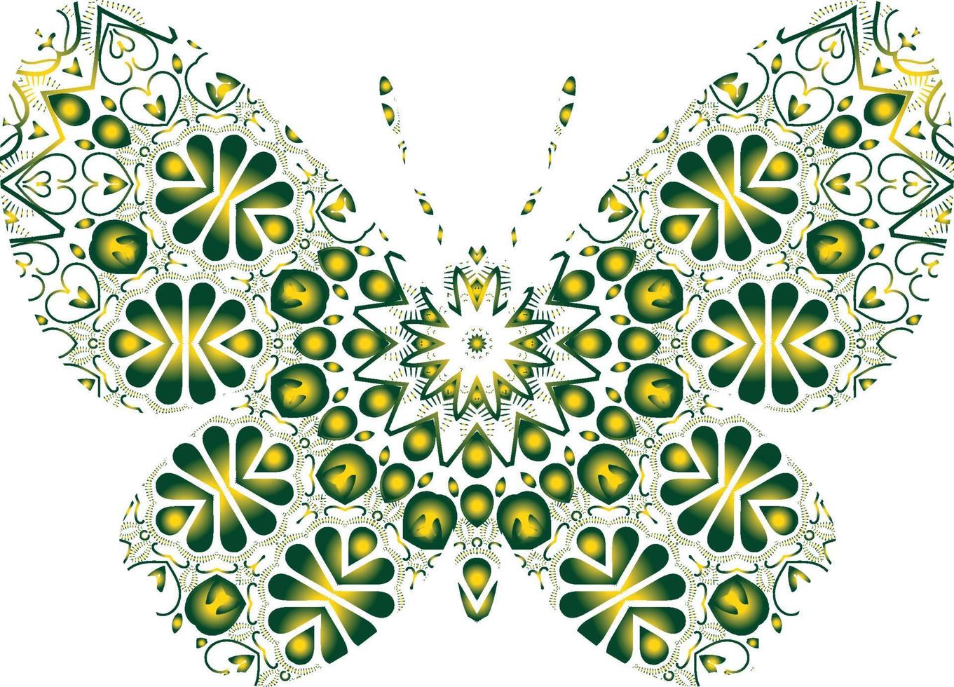 butterfly mandala ornament handritad vektor kan användas för textil telefonfodral tryck gratulationskort etc