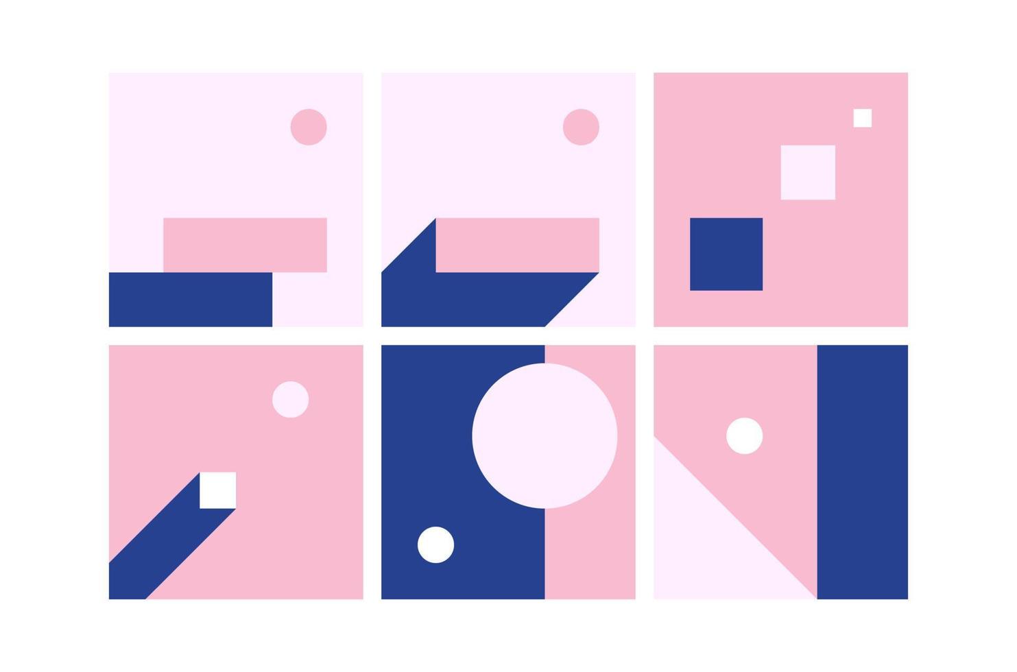 vektor geometriska bakgrunder i blå rosa färger