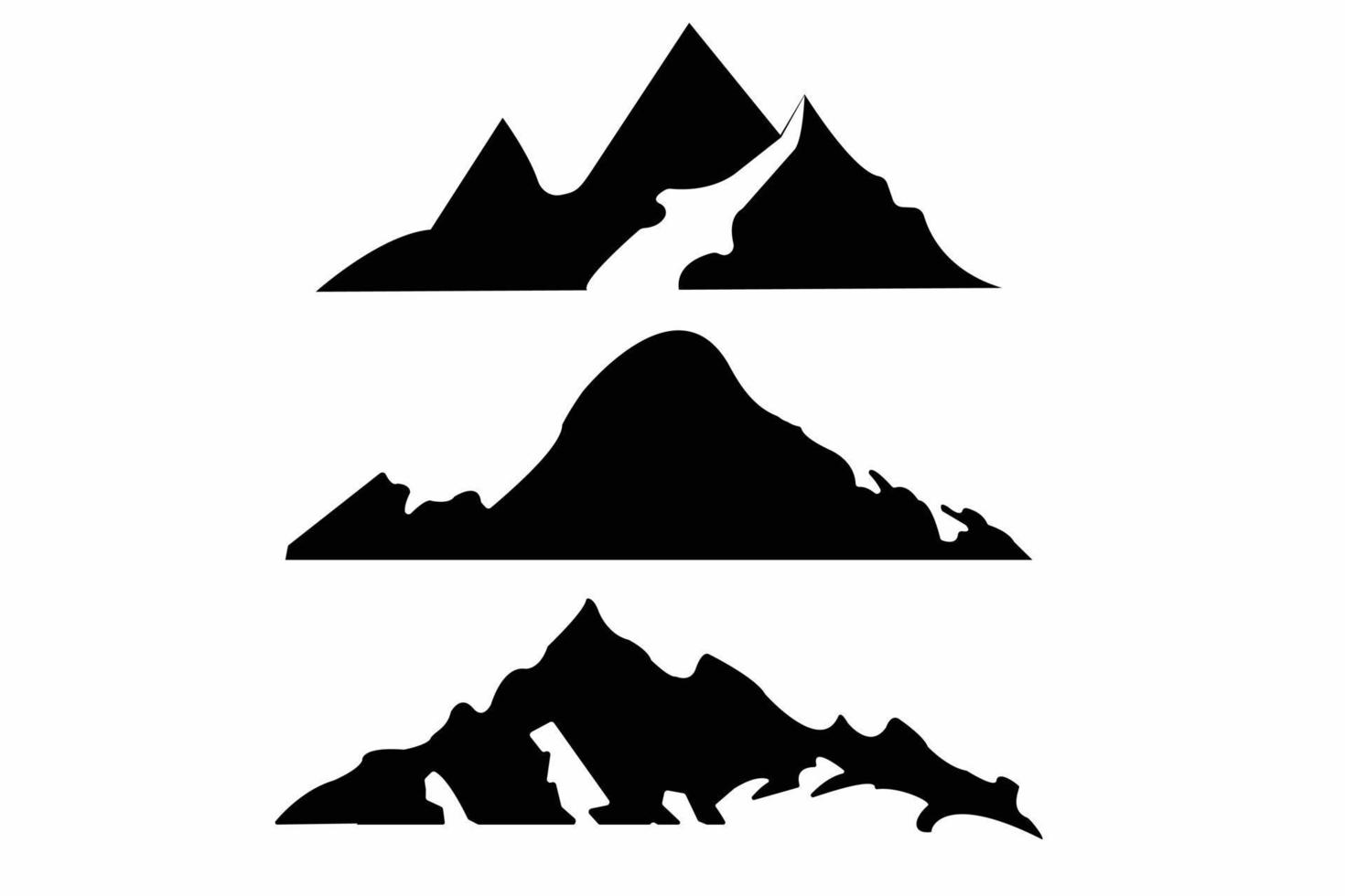 Bergsilhouette, Bergvektor, Berglogo vektor
