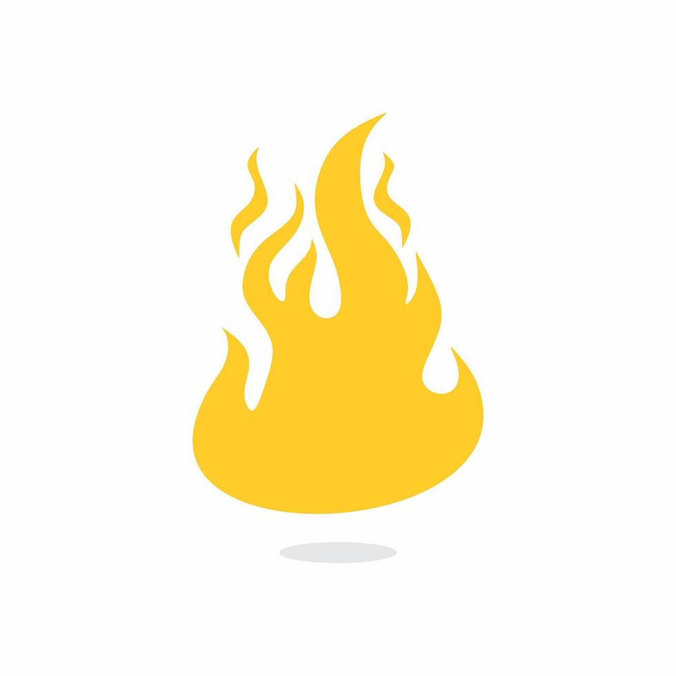 Feuer Emoji Vektor Symbol Zeichen flache Bauweise beleuchtet