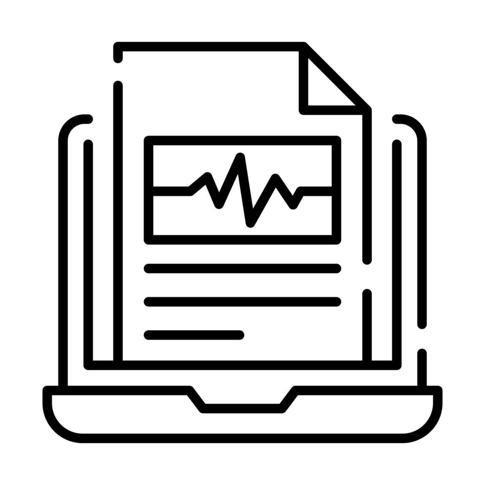 ekg-bericht modernes konzeptdesign, vektorillustration vektor