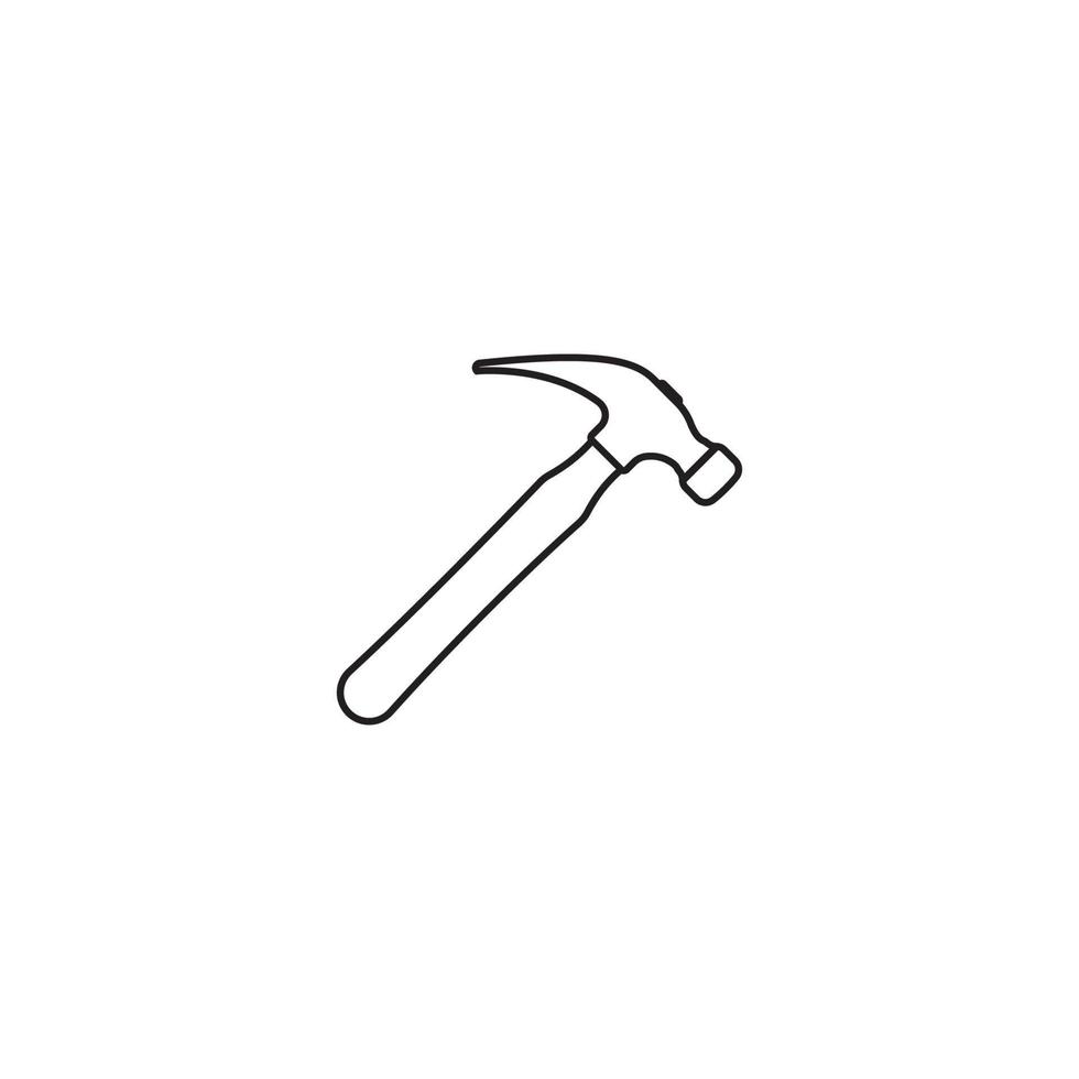 hammare ikon vektor illustration formgivningsmall