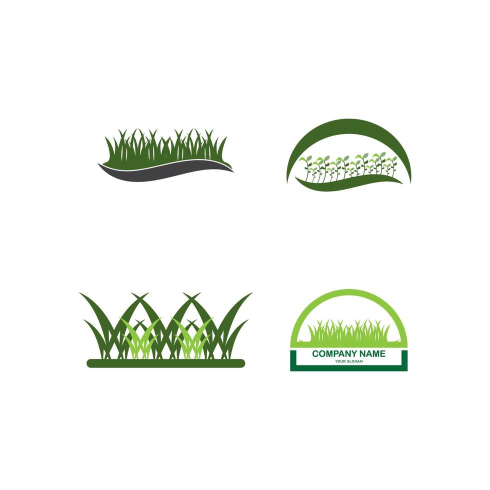 Gras-Logo-Vektor-Illustration-Design-Vorlage vektor