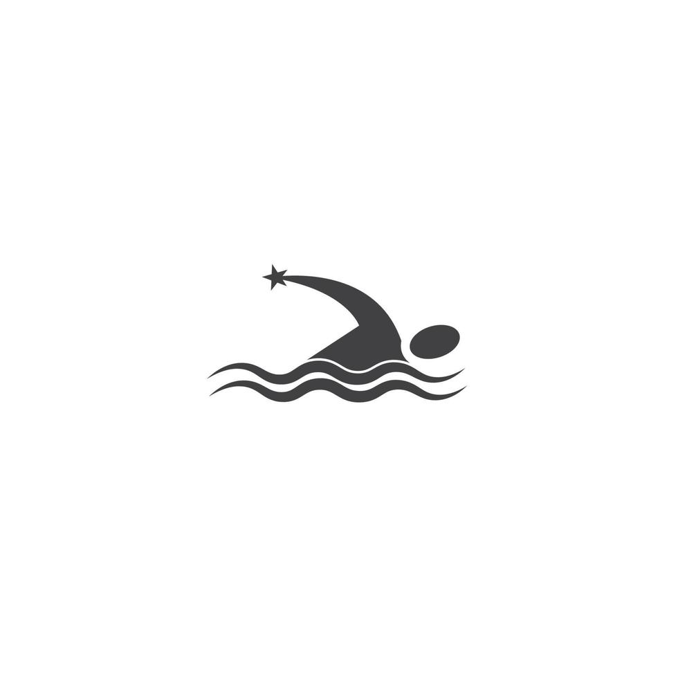 Schwimmen-Logo-Vektor-Illustration-Design-Vorlage. vektor