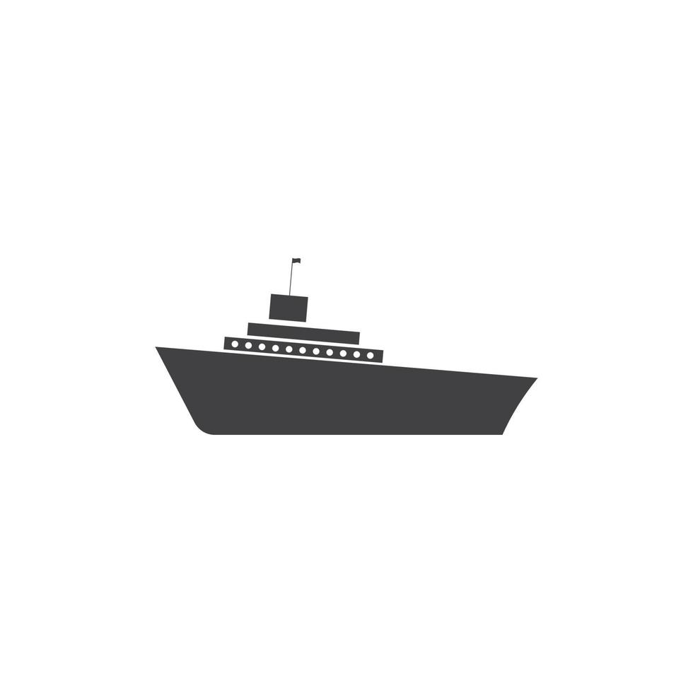 Kreuzfahrtschiff Symbol Vektor Illustration Designvorlage