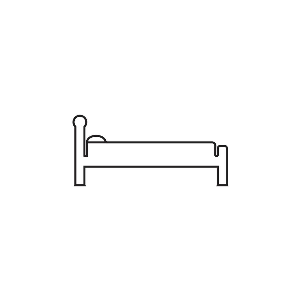 Bett-Symbol-Vektor-Illustration-Template-Design vektor
