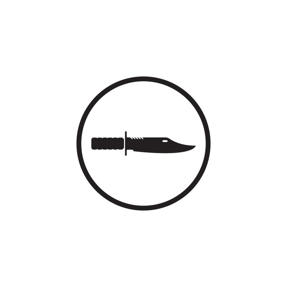 Militärmesser Symbol Vektor Illustration Designvorlage