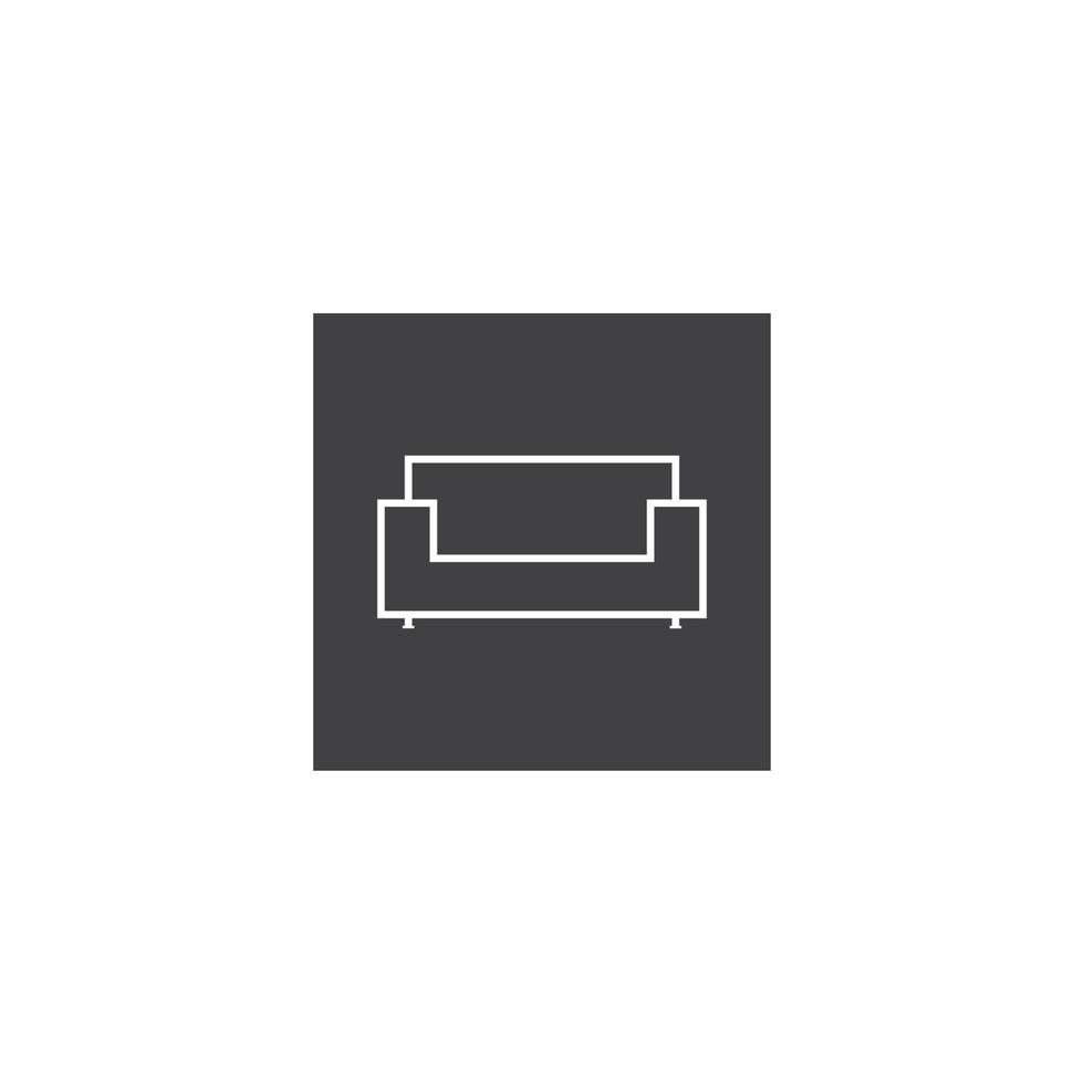 Sofa-Symbol-Vektor-Illustration-Design-Vorlage. vektor