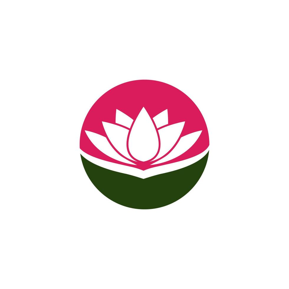 Lotus-Logo-Vektor-Illustration-Design-Vorlage vektor