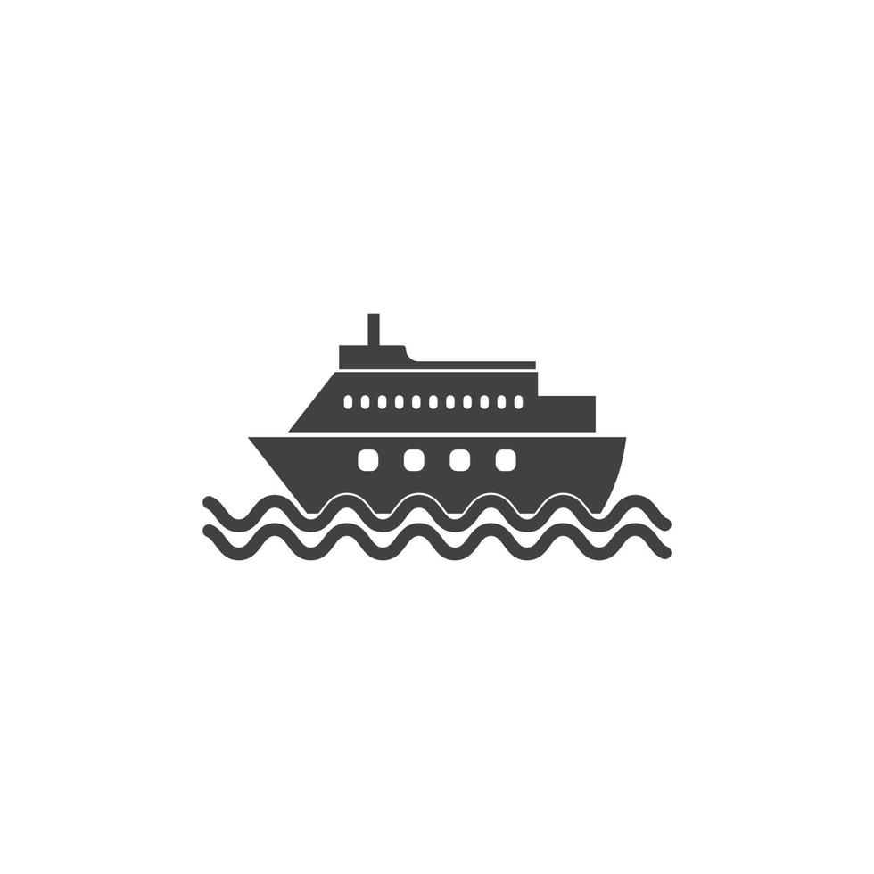 Kreuzfahrtschiff Symbol Vektor Illustration Designvorlage