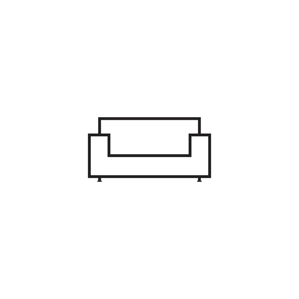 Sofa-Symbol-Vektor-Illustration-Design-Vorlage. vektor