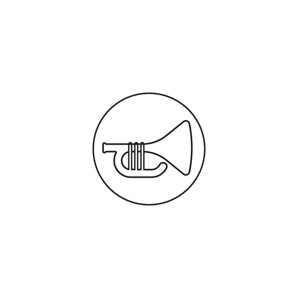 Trompetensymbol Vektor Illustration Template Design