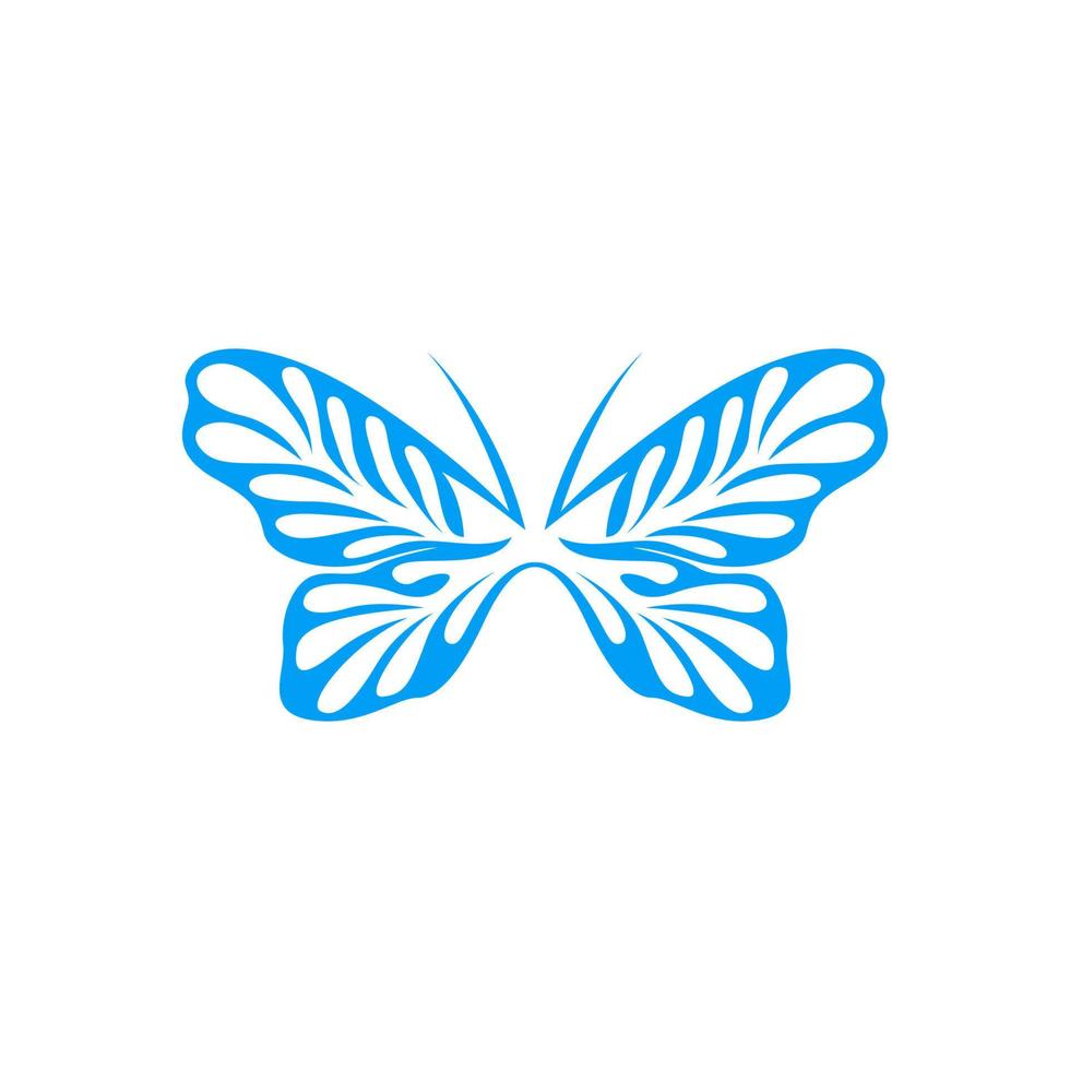 Schmetterling-Logo. Silhouette des Schmetterlings mit einzigartiger Formvektorillustration vektor