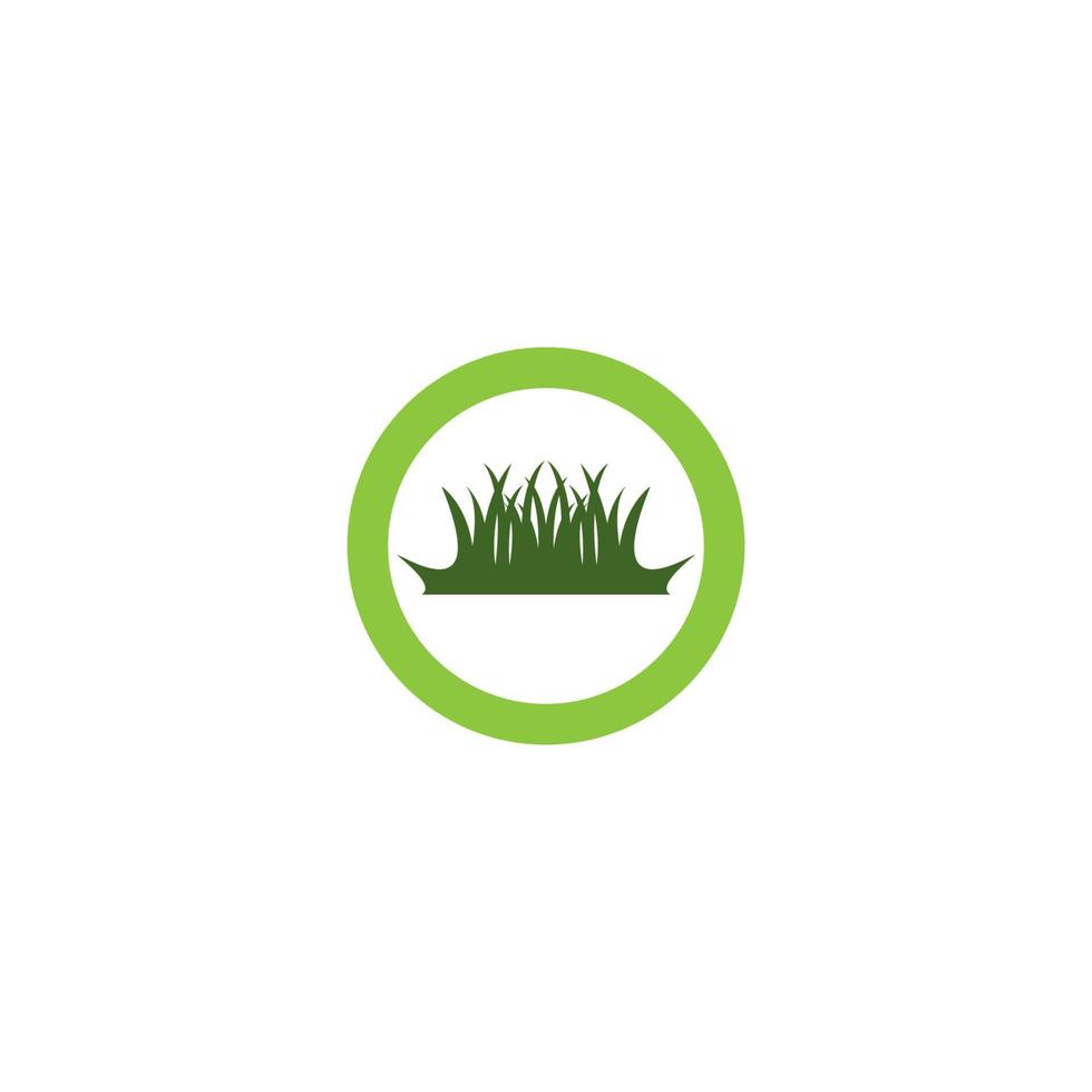 Gras-Logo-Vektor-Illustration-Design-Vorlage vektor