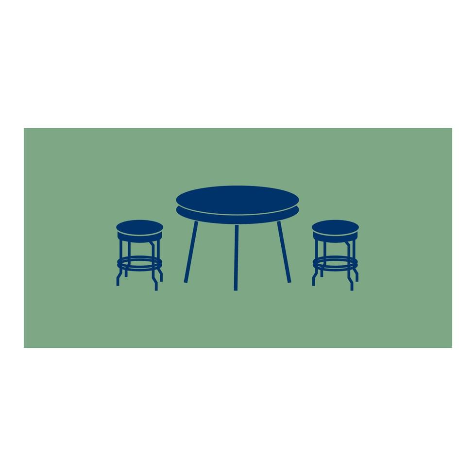 Tisch- und Stuhllogo vektor