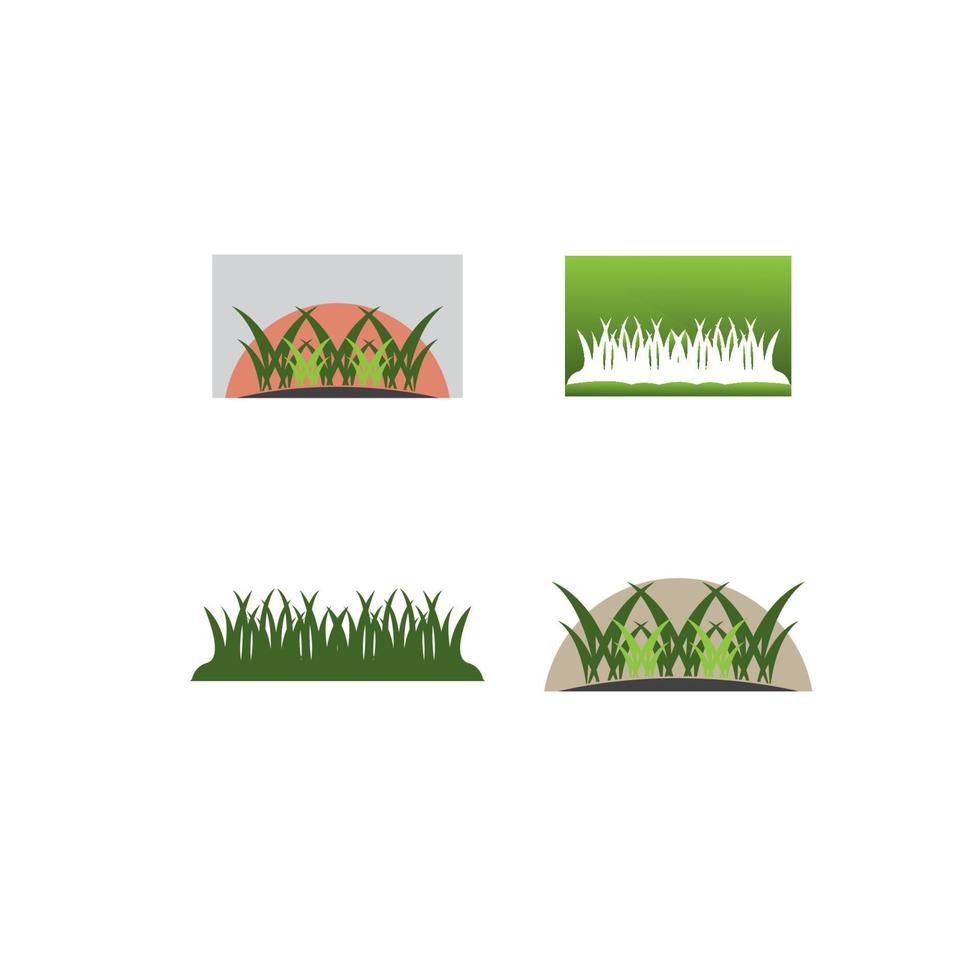 Gras-Logo-Vektor-Illustration-Design-Vorlage vektor