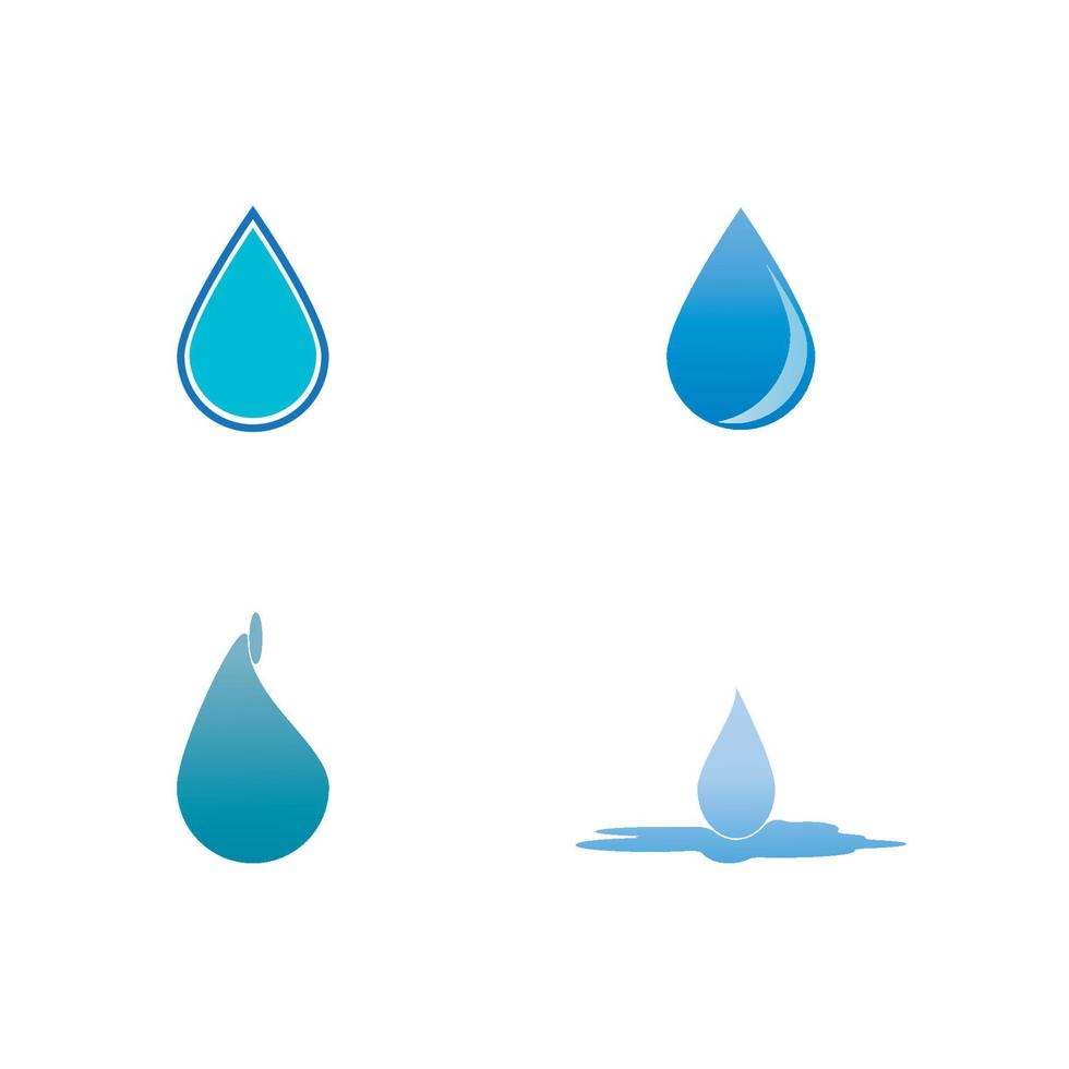 Wassertropfen-Logo-Vektor-Illustration-Design-Vorlage vektor